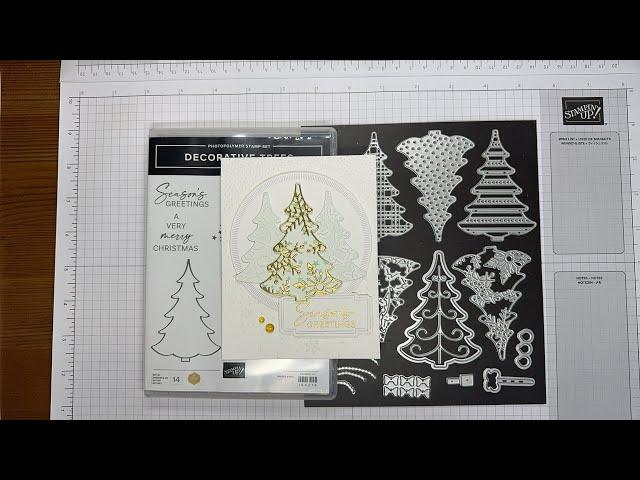 Stampin’ Up! Decorative Trees Christmas Card Tutorial #diy #papercrafting #christmascard #cardmaking