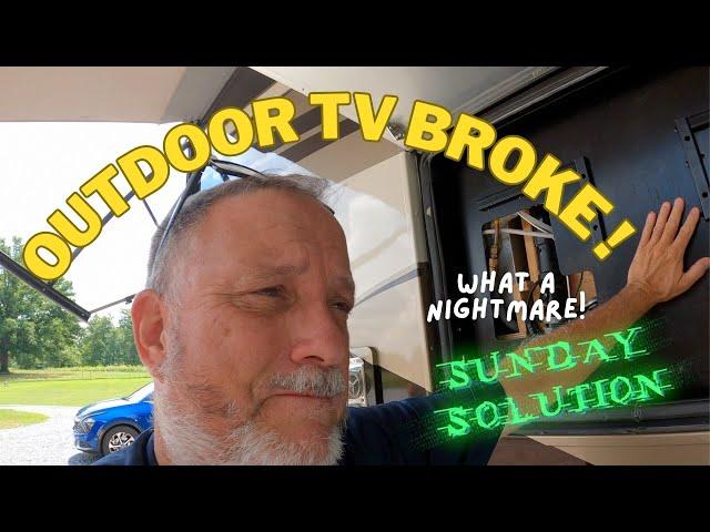 RV Outdoor TV Replacement ‍Tiffin Allegro RED  Sunday Solution