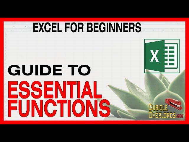 A guide to some basic Excel functions