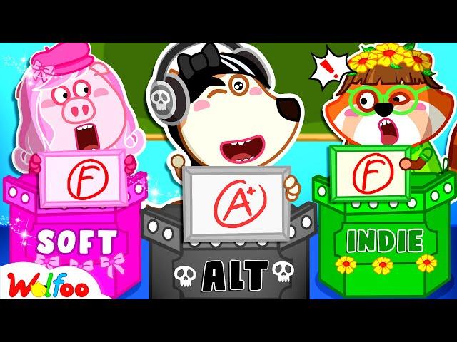 Knowledge at School Is the Most Important...Whether You are Alt vs Soft vs Indie | Wolfoo Channel