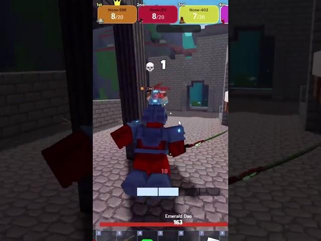 Milyon Big Brain Clutch In Roblox Bedwars! #roblox #shorts