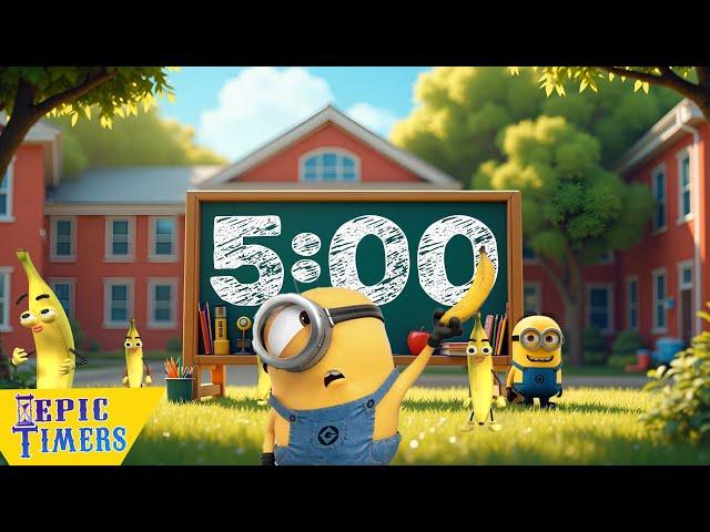 5 Minute Minions Countdown Timer with music for classrooms