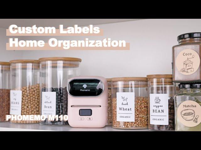 Phomemo Label Maker M110 Home Organization| Custom Storage Label & Name Label with Phomemo M110