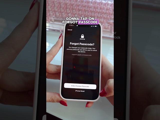 If you forgot your phone passcode, then do this! #shorts