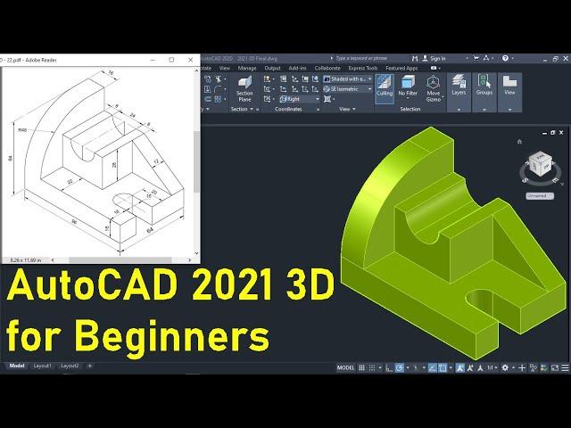 AutoCAD 2021 3D Tutorial for Beginners