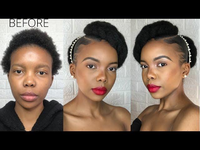 Natural Hair Updo | Wedding Hairstyle | Marley Hair | Eco Styling Gel