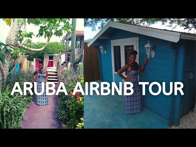 Beautiful Tiny Blue House in Aruba Off the Grid| Airbnb Tour| Travel Vlog