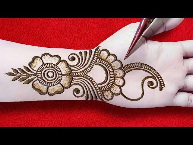 Easy Shaded Arabic Mehndi Design For Holi | Beautiful Front Hand Arabic  Mehndi 2021