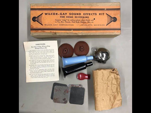 1941 Wilcox-Gay Sound Effects Kit for Home Recording