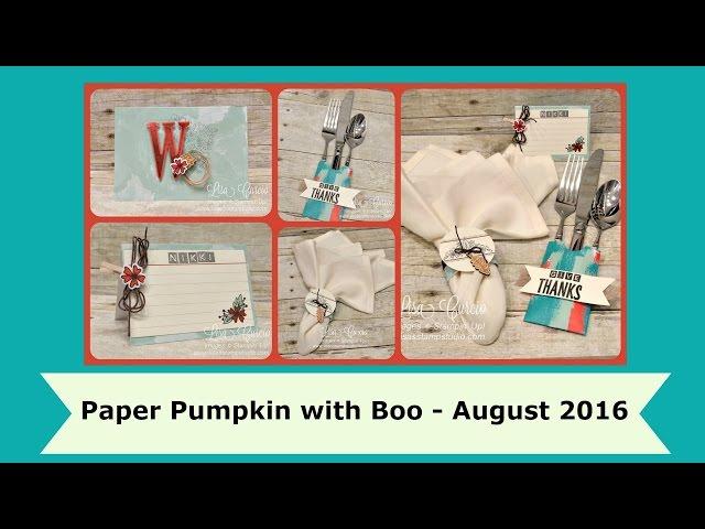 Paper Pumpkin with Boo - August 2016