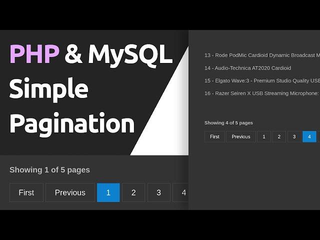 Creating a simple pagination using php and mysql