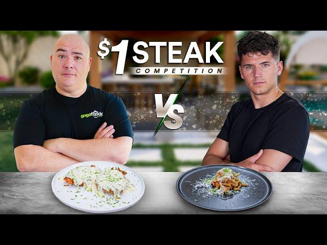 Guga vs Nick DiGiovanni $1 Steak Battle!