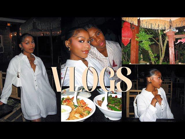 VLOGS: SPENDING TIME W/ BABE! | thailand themed restaurant, running errands, laughs, & more food!