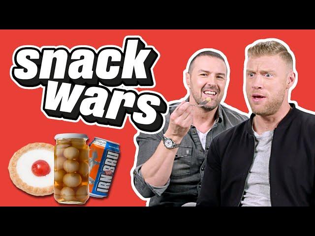 Freddie Flintoff & Paddy McGuinness Try Chinese Snacks For First Time | Snack Wars