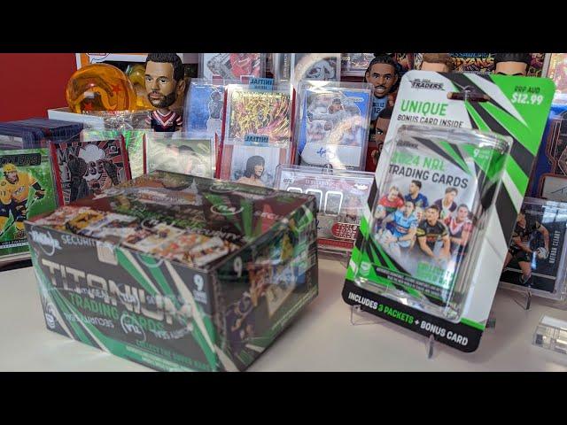 NRL cards review 2024 titanium box opening @NRL @NRLonNine #nrlcards #nrlsupercoach #viral #sports