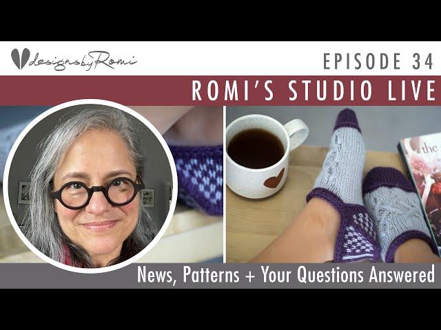 Romi's Studio, Episode 34: Tea & A Good Book + Sand Garden pattern continued