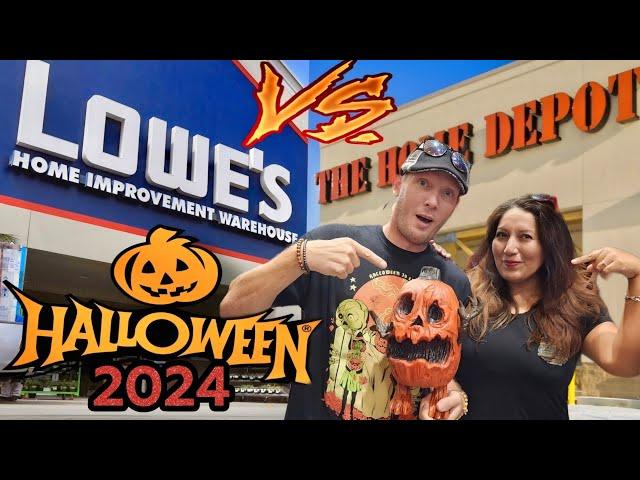 Home Depot VS Lowe's 2024 Halloween Decorations | Who has the BEST Halloween set up!