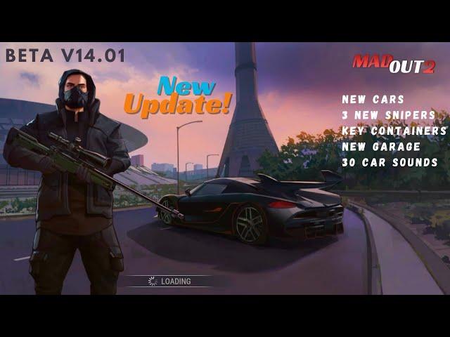 Madout 2 New Beta Update v14.01 Released | 12 New Cars | 3 Sniper Guns | Containers | Keys |Garage|