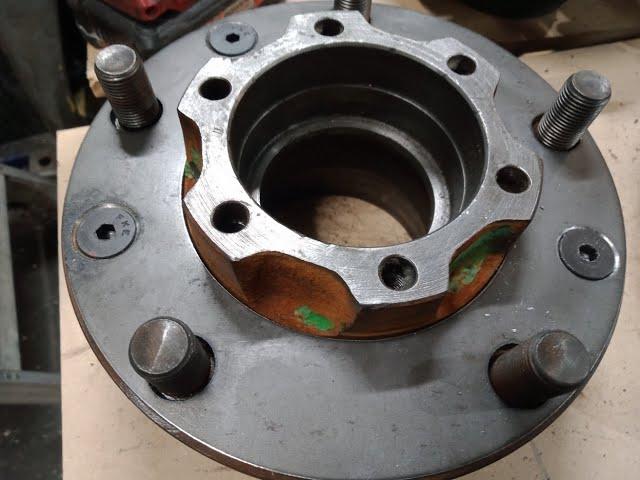 Land Rover , home grown disc brake conversion ,  Machining