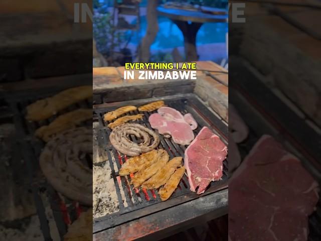 Everything I ate in ZIMBABWE  #shorts #food