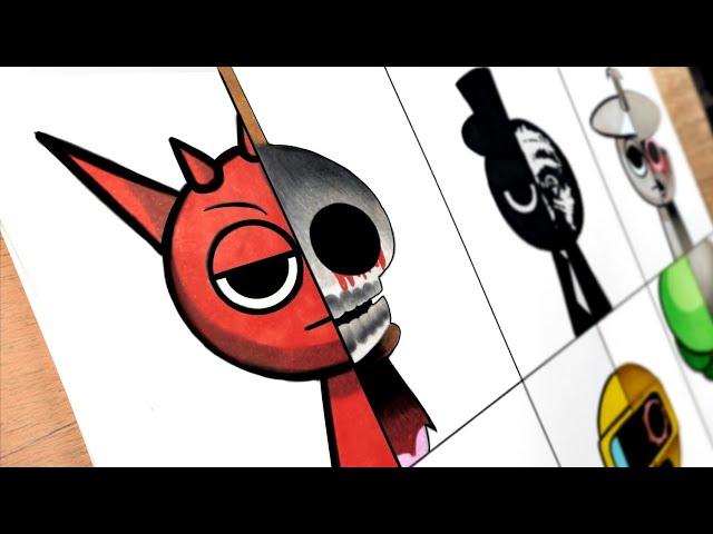 Drawing Sprunki Normal Vs Horror ( Sprunki Incredibox )