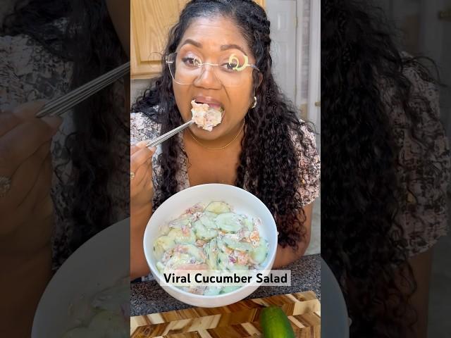 Trying the viral Cucumber Salad. Is it any good? #cucumbersalad #cucumberrecipe #viralrecipe