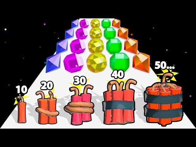 MERGE BOMBS - Level Up Bomb Digger (Satisfying Merge Game! ASMR) Max Level