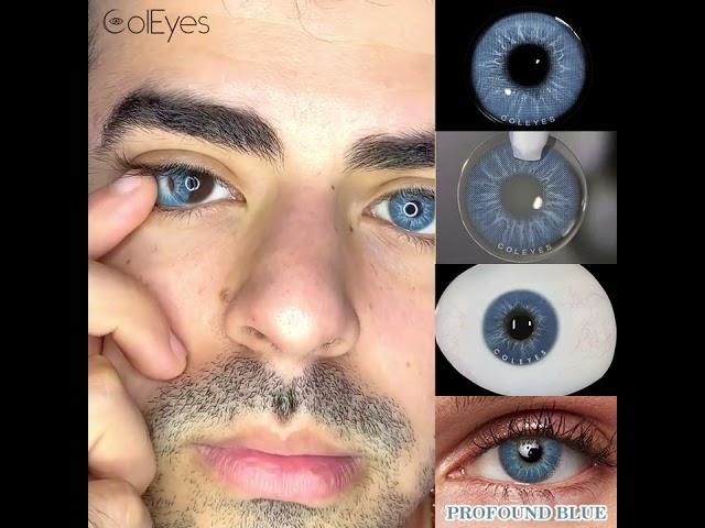 Best Colored Contacts for Dark Brown Eyes - Coleyes Blue Colored Contact Lens Review [Profound Blue]