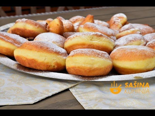 Krafne recept Krofne Krapfen Donuts recipe - Sašina kuhinja