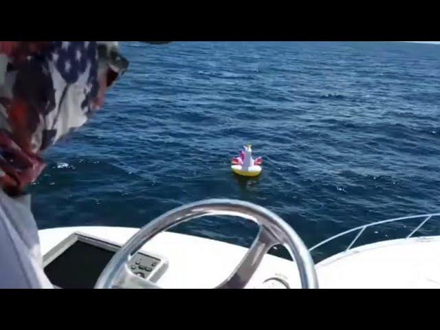 FISHERMAN ON INFLATABLE UNICORN DRAGGED BY SHARK! (2 Miles Off Coast)