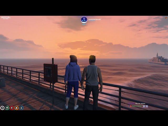 Crystal (4T) And Random Guy "WHOLESOME TIME" At Beach | NoPixel GTA RP