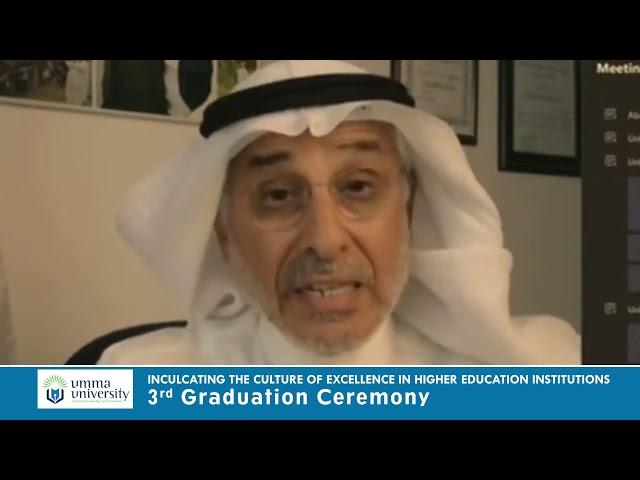 Chairman of Umma University Council Speech during the 3rd Graduation Ceremony.