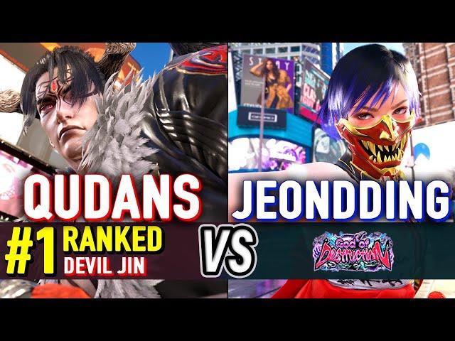 T8  Qudans (#1 Ranked Devil Jin) vs JeonDDing (Reina)  Tekken 8 High Level Gameplay