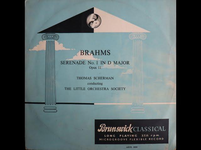 Brahms - Serenade No. 1 In D Major - Thomas Scherman, Little Orchestra Society [Complete LP]