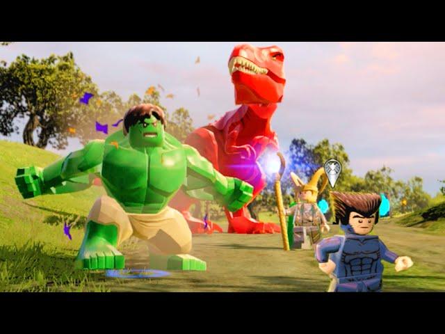 Lego Marvels Avengers How to Unlock Devil Dinosaur / Help Moon Boy Hide Devil Dinosaur
