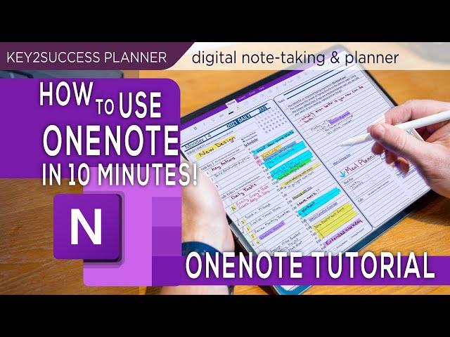 OneNote Basics Tutorial Note taking Digital Planning