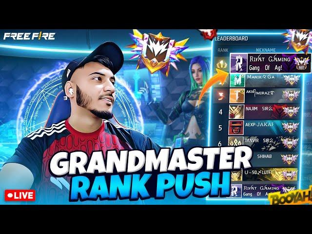 Free Fire Grandmaster Rank Push Live With Facecam || Rifat Gaming #freefire #live #ff #fflivebd