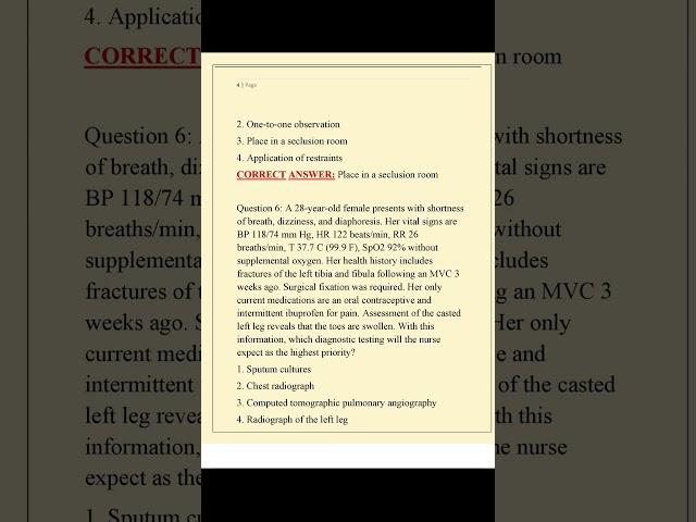 CERTIFIED EMERGENCY NURSE CEN EXAM LATEST QUESTIONS AND ANSWERS