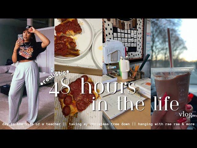 48 HOURS IN THE LIFE || DITL OF A TEACHER || TAKING MY CHRISTMAS TREE DOWN || GIRL TIME & MORE