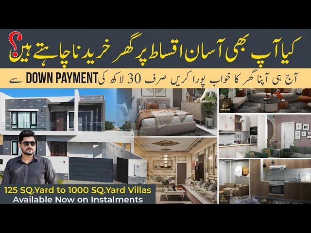 Villas Available On Easy Installment In Bahria Town Karachi | Booking From 30 lacs!!