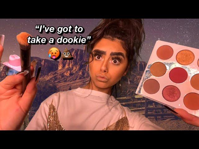 ASMR~ British Girl Chav does your Makeup at Coachella 