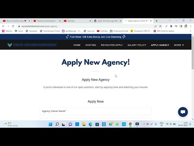 How To Apply New Agency