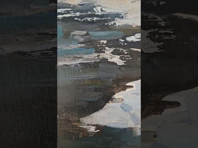 Лед и вода неповторимое сочетание #art #север #oilpainting #пейзаж