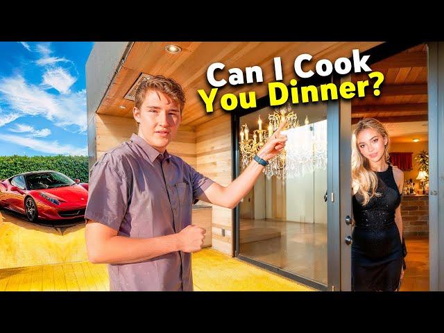 Asking MILLIONAIRES If I Can COOK Them Dinner?! (inside their home)