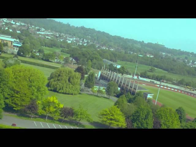 Clouds fly glider plane over Barnet London