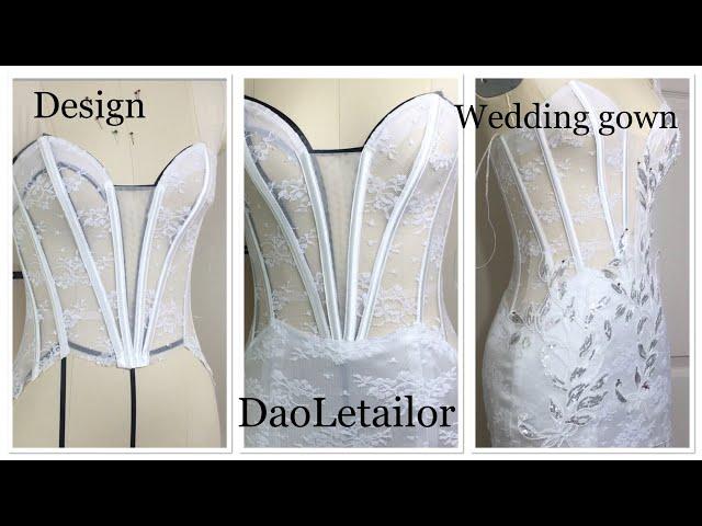 Sewing Mermaid  wedding gown ‍️2 Tutorial DaoLe