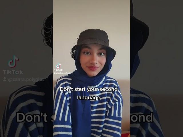 Don't start your second language. #polyglot #language #hijabi #multilingual