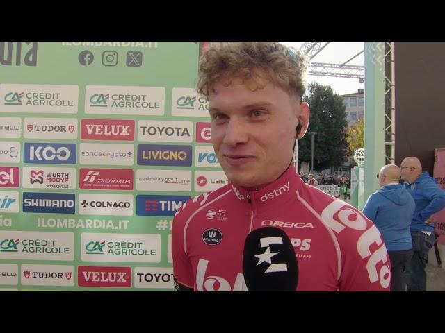 Lennert Van Eetvelt - Interview at the start - Il Lombardia 2024