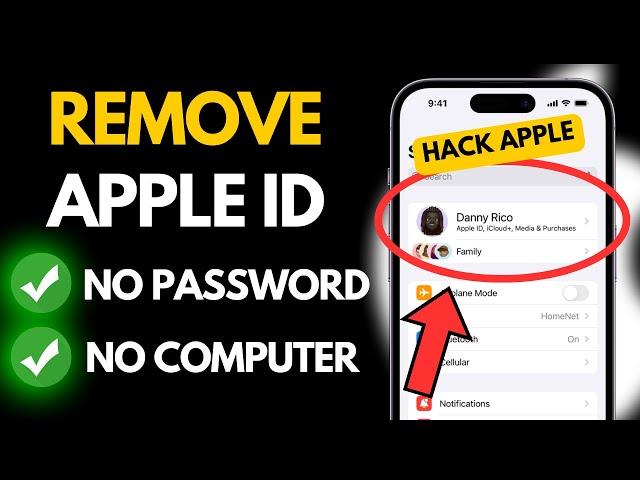 How To Remove Apple ID Without PASSWORD (2024)