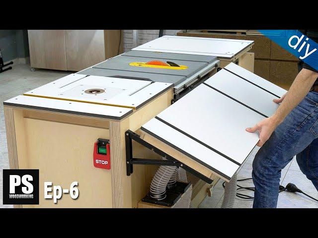 DIY Folding Outfeed Table for Table Saw / Mobile Workbench EP 6